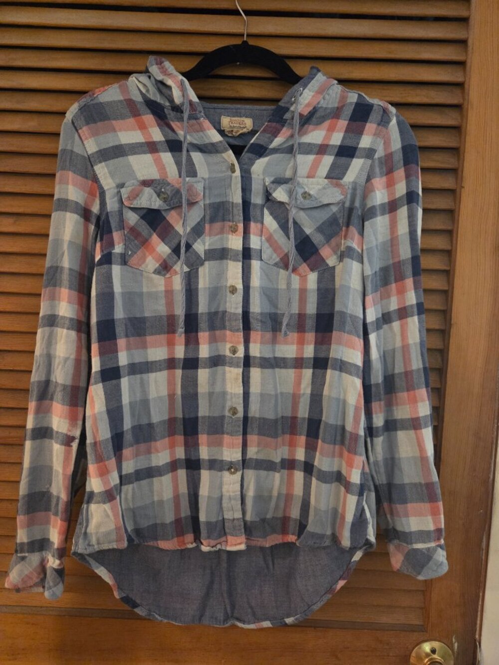 Plaid button up shirt jacket